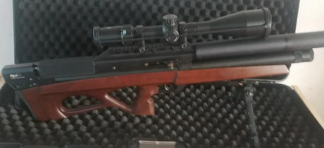 Hola vendo carabina edgun matador long r5m del calibre 22 lleva como extras sonda de carga ,cuatro cargadores,carrillera,bípode 02