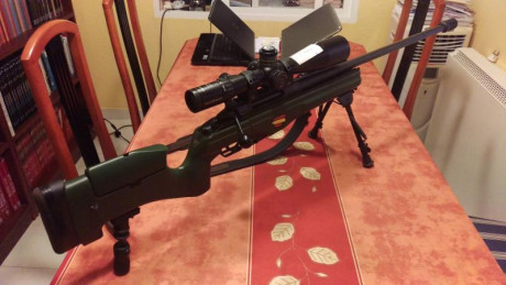 El rifle sako trg42 es el modelo con culata verde (fosfatado). calibre 300win mag. impecable.  incluye 01