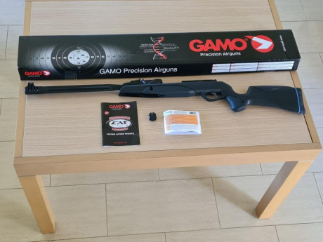 Vendo carabina gamo speedster cal 5,5.
La carabina fue comprada en Agosto por lo que tiene toda la garantia 00