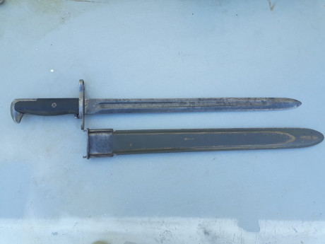 vendo bayoneta modelo largo de la bayoneta utilizada por la marina de los eeuu en la segunda guerra mundial. 02