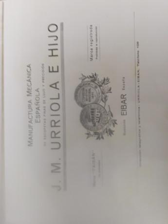 Escopeta del 16 expulsora marca  el faisán, de JM Urriola e hijo.modelo Principe de Asturias ( grabado 02