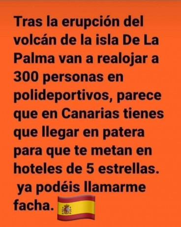 Y la lava llegando ya a las casas.

https://www.elmundo.es/ciencia-y-salud/ciencia/2021/09/20/61480a3dfc6c83bd7d8b4639.html 90