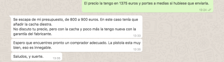 Se retira de la venta. Se puede CERRAR 160