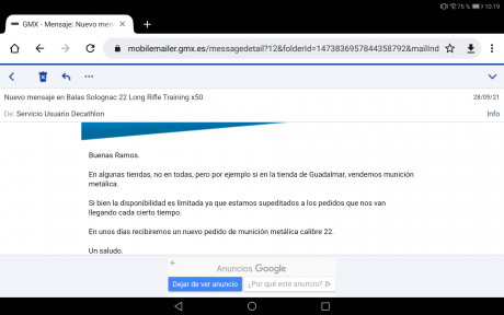 Pues si alguien necesita unas gafas de tiro económicas para empezar, esta es una oportunidad. 40