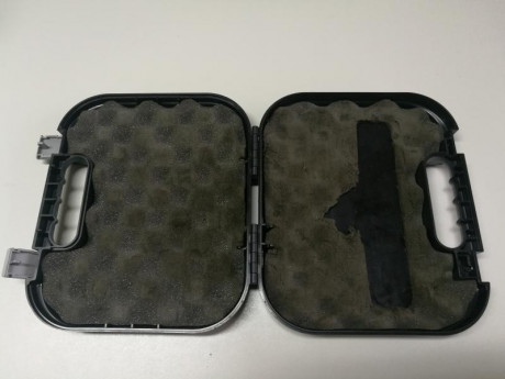 Se vende maletín caja de transporte de plástico rígido. La espuma del interior está en mal estado.El exterior 12