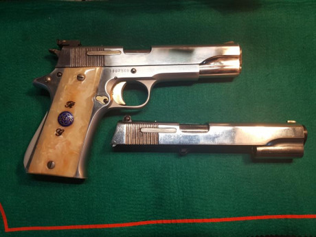 STAR MODELO MS ACBADOS DE LUJO, CAL 9mm Y .45 ACP. 2 correderas completas, cromada y acero inox. 4 gardadores, 02