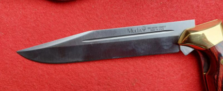 Cuchillo plegable Muela con hoja de acero Molibdeno Vanadio de dureza 57-58HRC, empuñadura de madera prensada 00