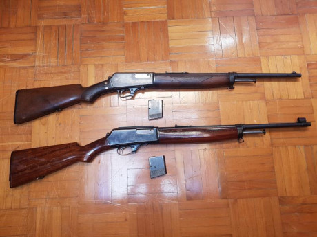 Rifles Winchester con más de un siglo de antigüedad. Se venden cada uno con una caja de munición.
Cada 00