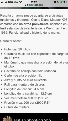 VENDO CARABINA DIANA MAUSER K98 PCP en calibre 4.5 ( bastante potente ). Comprada este mes de julio . 51