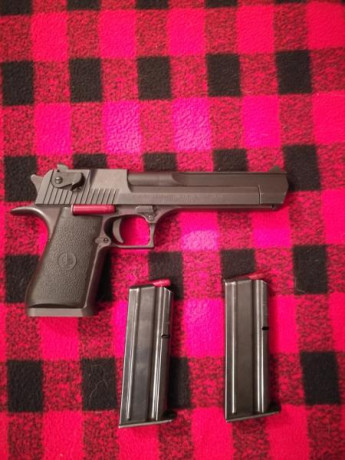 Saludos a todos. 
Vendo pistola Desert Eagle 357.Mag. está usada y funciona perfectamente (hace dieces 02