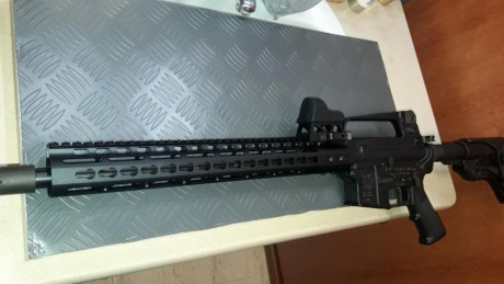 Vendo AR15 con 2 guardamanos y 2 culatas.
Esta como nuevo ya que casi no se ha usado.
También aceptaría 00