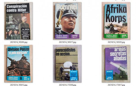 Vendo varios  libros de la editorial San Martin de la segunda guerra mundial.

Total son nueve libros. 01