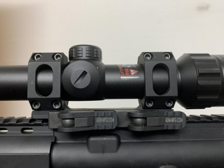 Vendo anillas American Defense desmontables de 20moa para tubo de 30mm por 200€ portes incluídos. Tlf 00