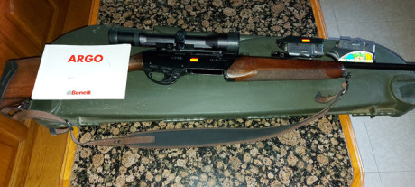 Hola a todos. 
Vendo Rifle semiautomático Benelli Argo cal 300wm. Cañón y sistema de gases a estrenar,(el 02