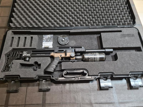 VENDIDA, UN SALUDO A TODOS. Vendo esta fx impact compact pp en calibre 5,5.
La carabina presenta un aspecto 02