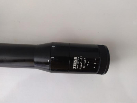 Vendo visor Zeiss diavari, za tubo de 30mm tratamiento multicapa t*, medidas 1'5-6x42, en perfecto Estado. 01