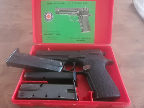 Star 30 M  comprada en IPARGUNS y afinada por ellos.

3 cargadores, alza regulable, en su caja original 00