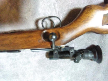 Vendo esta carabina Norinco, copia del Mauser KAR98, en calibre .22
Es la versión larga (longitud total: 12