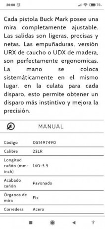 Es un arma la encargó un cliente y por motivos personales no pudo renovar la licencia tipo F es totalmente 01