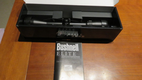 Vendo mi visor que no he llegado a montar marca BUSHNELL ELITE 3500 nuevo ya que se monto en una carabina 02