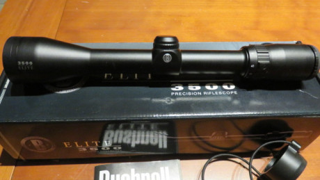 Vendo mi visor que no he llegado a montar marca BUSHNELL ELITE 3500 nuevo ya que se monto en una carabina 00