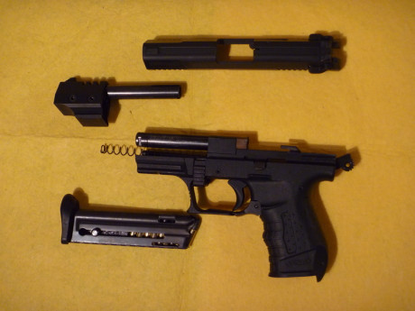 Vendo walther p22 con cañon corto y largo. esta nueva y guiada en F .no ha tirado ni 10 cajas con punto 01