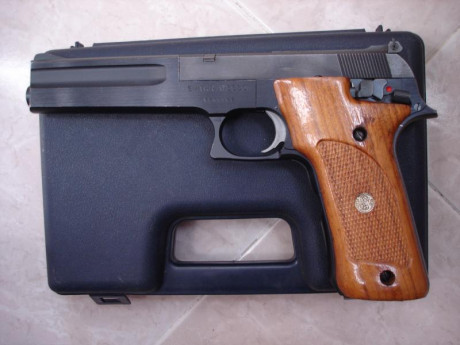 vendo pistola Smith wesson calibre 22lr modelo 422 en perfecto estado funciona perfectamente.solo 1 cargador.
el 01