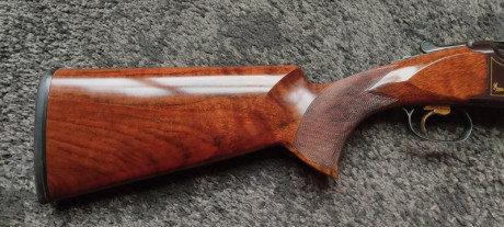 Practicante a estreno por lo que todo está en un perfecto estado. Calibre 12/70. Cañón de 71 cm. Maderas 12