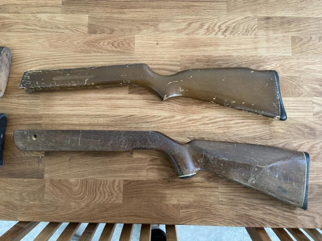 Vendo estas cuatro culatas de carabinas Gamo y Norica. Están usadas pero no presentan rajas.

No recuerdo 00