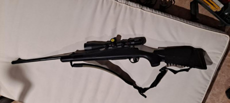 Hola, vendo rifle bergara b14 en calibre 338, cañon de 61 cm, rosca homologada, cargador extraible, elementos 12