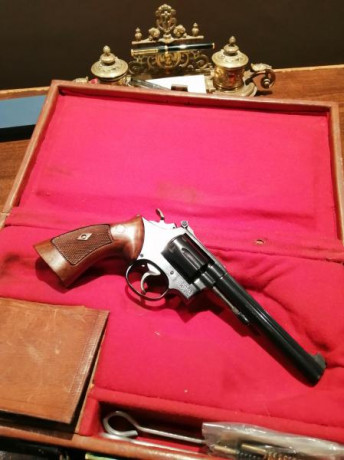 Buenos días.
Vendo revolver S&W MOD 14 K38 MASTERPIECE en CAL 38, su estado es impecable con pocos 22