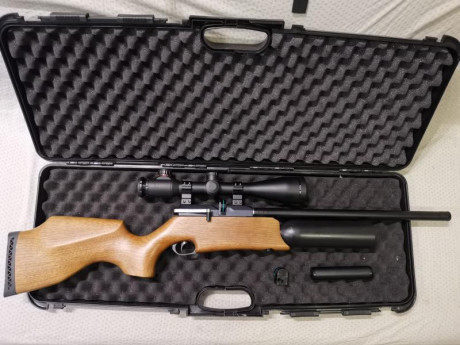 Pues eso, pongo a la venta esta carabina pcp en perfecto estado de funcionamiento, con muy poco uso, tiene 02