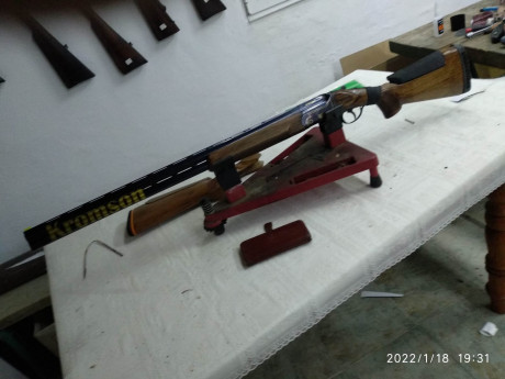 vendo esta kromson de trap , con 2*y 1* y lomo regulable 
la escopeta esta en Asturias y el precio son 02
