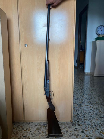 Escopeta paralela Arrieta calibre 12/70, cañones largos, expulsora, doble gatillo, buen estado, poco uso, 00