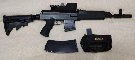 Vendo VZ58 semiautomático en calibre .222 remington con freno de boca, el cargador limitado que traía 01