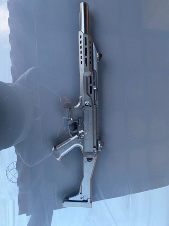 Vendo carabina 9mm  CZ Scorpion Evo 3  (la del falso silenciador) guiada en D con menos de 100 disparos, 02