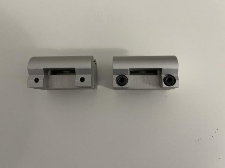 Dos piezas para elevación de guardamanos de carabina Feinwerkbau 800 F.T.
Precio 50€ sin envío.
Mensajes 00