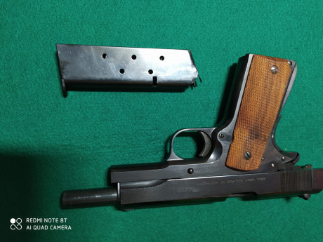 Colt 1911 A-1 fabricada bajo licencia en Argentina.

Arma de colección en perfecto estado.

Precio 550 00