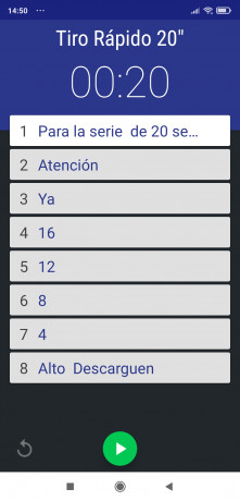 Estoy buscando una App del tipo Pistol Timer pero que tenga incluido el minuto de preparación previo a 30