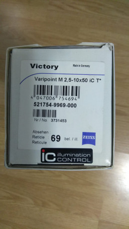 Vendo visor Zeiss Varipoint M (carril) 2,5-10x50 iC(iluminación automática para rifles Blaser) T* retícula 00