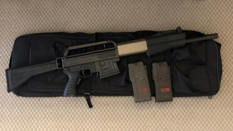 Se vende una escopeta militar táctica estilo asalto de marca FRANCHI, modelo SPAS-15.
Escopeta calibre 02
