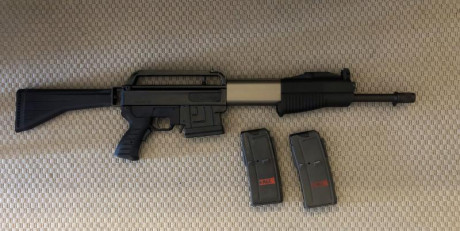 Se vende una escopeta militar táctica estilo asalto de marca FRANCHI, modelo SPAS-15.
Escopeta calibre 01