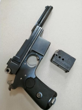 Vendo pistola BERGMAN BAYARD MOD 1908 reglamentaria del Ejercito Español , todos los marcajes y números 10