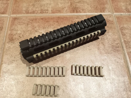 Vendo Ar-15 guardamanos QUAD RAILs para mid lenghts, se instala sustituyendo el original, 55€ puesto en 02