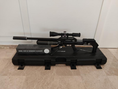 Vendo carabina FX Maverick Sniper calibre 5.5 de Diciembre 2021, con poco uso y en perfecto estado tanto 02