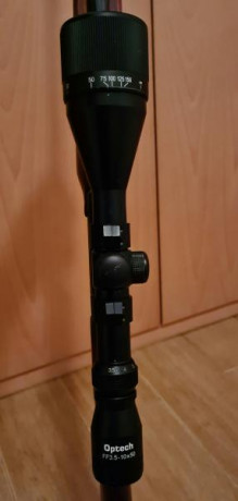 Cambio monotiro Baikal calibre 222, con monturas, visor Optech  y rosca homologada, por monotiro calibre 01