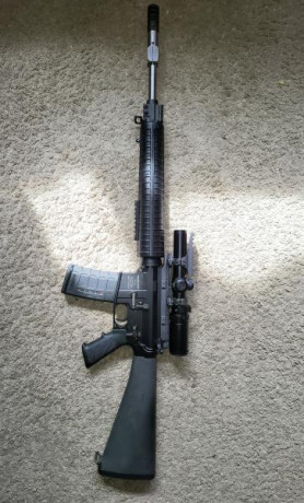 Vendo AR-15 222 REM muy poco uso, en perfecto estado, dos cargadores, uno limitado y otro
El visor Bushnell 02