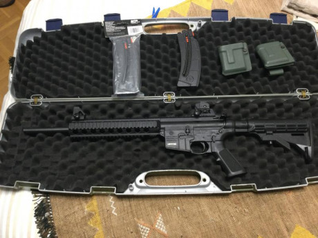 Vendo MP15 a toda prueba con doscargadores. Uno de los nuevo porta cargadores maletín rígido yapoyo  de 00