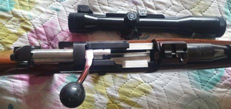 Vendo este rifle en un estado excelente, puesto a tiro tanto con alza como con el visor. 
Es un mauser 00