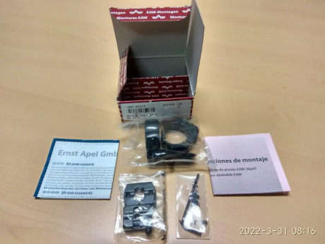 Vendo juego de monturas Apel con anillas de 30 mm para rifles Sako 85, nuevas en embalaje original. 350 00